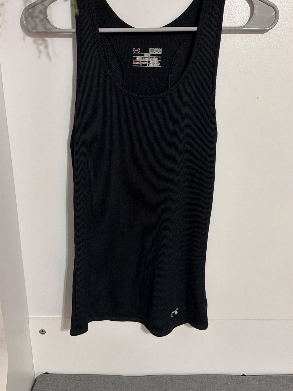 Under Armour Black Ribbed Performance Tank Top